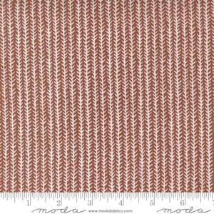 May include: Brown and white striped fabric with a repeating arrow pattern. The fabric is 44 inches wide and is perfect for quilting, crafts, and home decor projects.