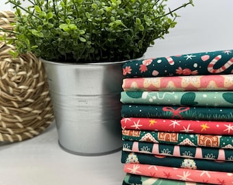 Bright Holiday 11 Piece Fat Quarter Bundle by Charla Pettingill for Cloud9 Fabrics *shop cut*