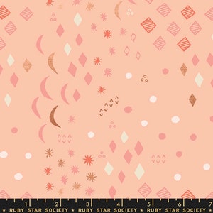 First Light Moonrise Moons Celestial Peach Blossom -- 1/2 Yard Cut | Ruby Star Society | RS5051 13M