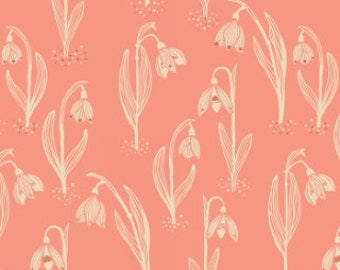 Unruly Nature Melon - 1/2 Yard Cut | Jen Hewett | Ruby Star Society | RS6014 14M | Snowdrops Metro Floral Flower Botanical