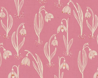 Unruly Nature Kiss - 1/2 Yard Cut | Jen Hewett | Ruby Star Society | RS6014 15M | Snowdrops Metro Floral Flower Botanical