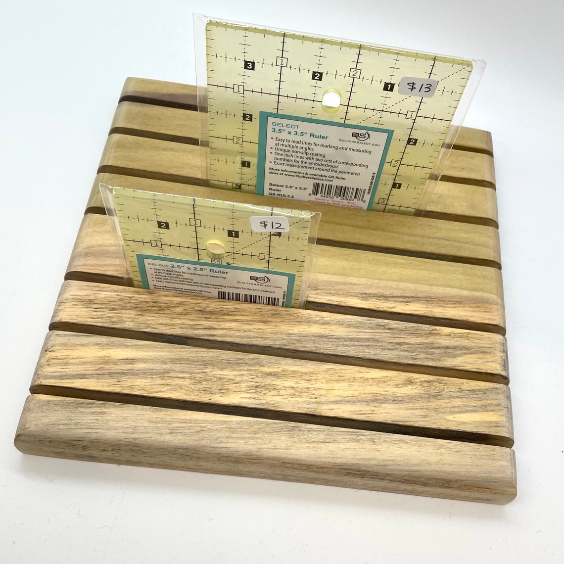 Handmade wood quilting ruler rack Etsy