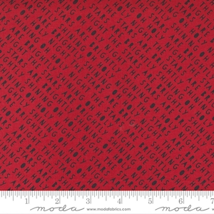 Red Barn Christmas Oh Holy Night Carol Blender  Red Black -- 1/2 Yard Cut | Sweetwater | Moda 55533 21