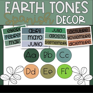 Earth Tones - Spanish classroom decor