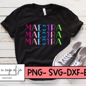Maestra SVG in repeat font - Bilingual Teacher