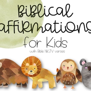 20 Biblical Affirmation cards - AnimalTheme