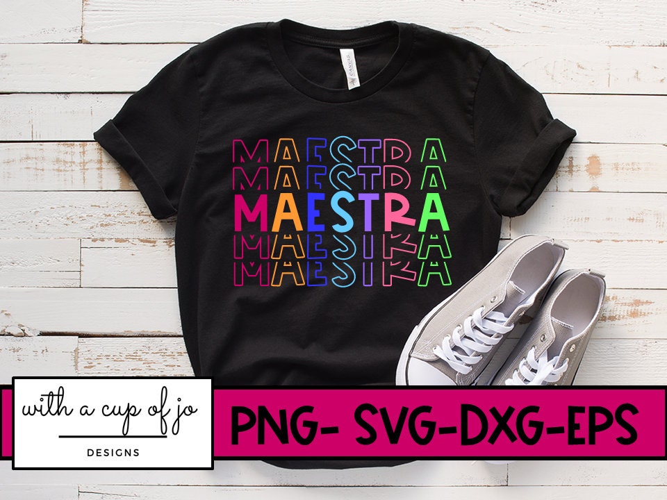Maestra SVG in repeat font - Bilingual Teacher