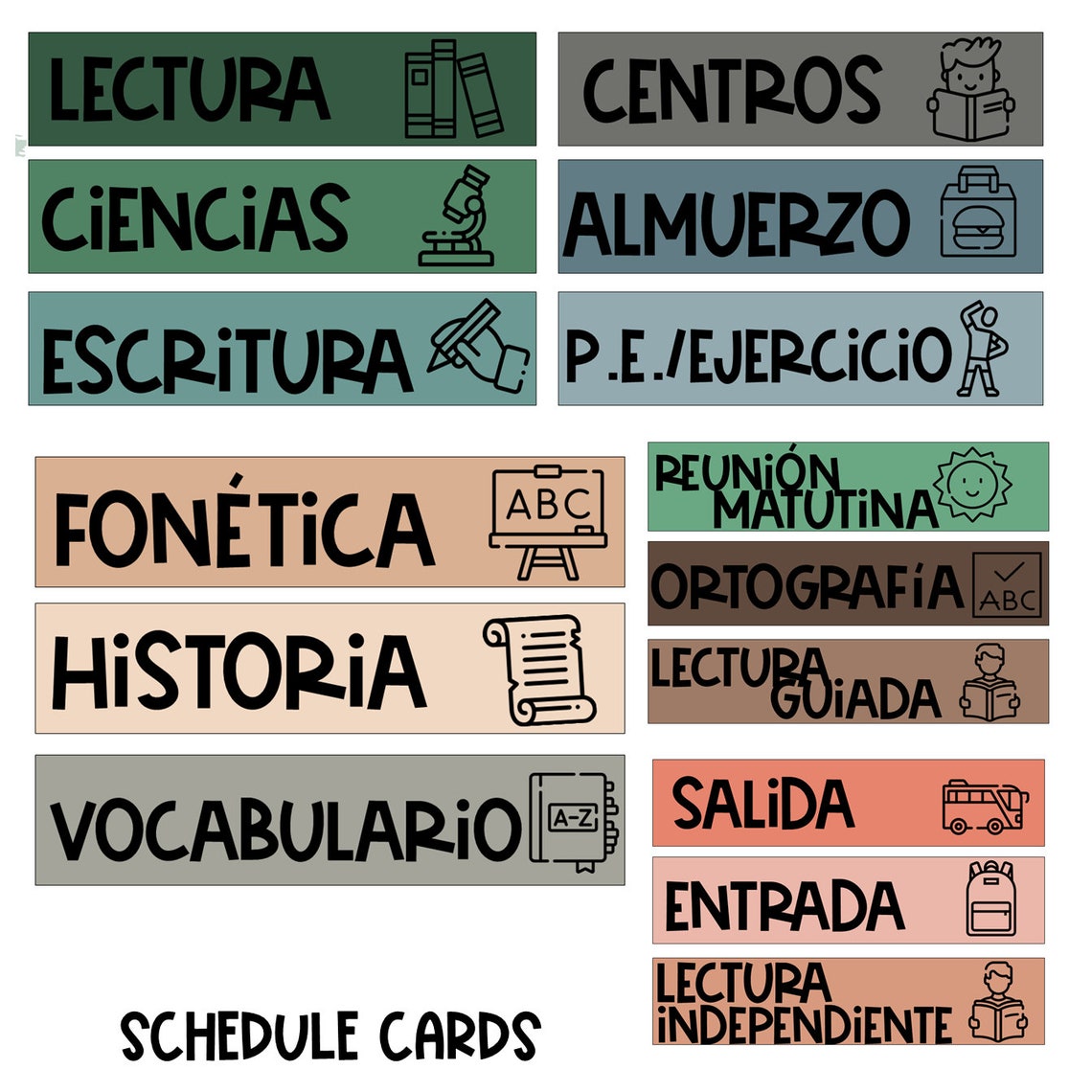 Earth Tones - Spanish Classroom Decor - Etsy