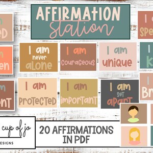20 Affirmation cards - BOHO Palette
