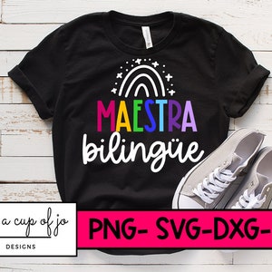 Maestra Bilingue rainbow SVG