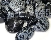Snowflake Obsidian Tumbled Stones - Buy 1, 2, 3, 5, 10 or Bulk - Save HUGE with our buy More, save More - FREE Shipping - Healing Crystals