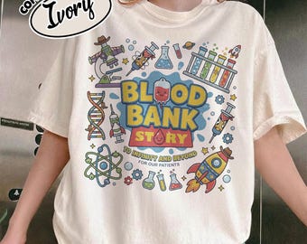 Bank Blood Story Lab Week 2026 Shirt, Laboratory Team, Medical Lab Tech, Medical Assistant Gift for Phlebotomist, Patient Care Group RlRV21