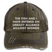 Trucker Cap with Embroidery, Fishing Hats, The Fish And I Have Entered An Uneasy Alliance, fathers day, Fisherman funny Hat 