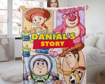 D-Story Personalized Baby Blanket – Custom Name & Details, Fleece, Multiple Sizes