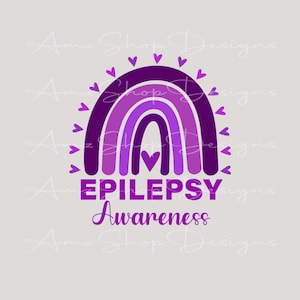 We Wear Purple for Epilepsy, Epilepsy Awareness, Sublimation Design, Digital File, PNG Image, Instant Download