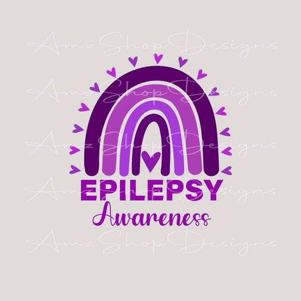 We dragen paars voor epilepsie, epilepsiebewustzijn, sublimatieontwerp, digitaal bestand, PNG-afbeelding, instant download