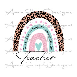 Teacher sublimation PNG, Teacher Bundle sublimation file, Teaching shirt PNG design, Teacher leopard Sublimation design, Digital download