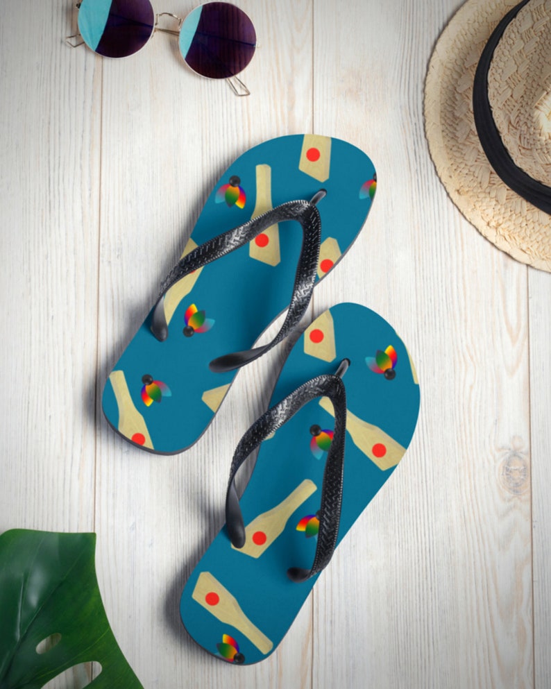 Tongs Unisex Hanetsuki / Sandales de plage de style japonais / Sandales à lanières Unisexes colorées et confortables / Chaussures sliders dété japonaises image 2