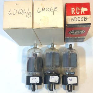 3 6DQ6B Radio Amplifier Electron Vacuum Tubes RCA Sylvania GE TV-7 Tested T134