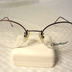 Vintage Charmant Eyeglass Frames Purple Half Rim 44-20 135 4430  Lot C9