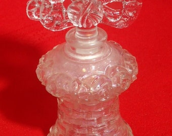 Vintage Large Ornate Glass or Crystal Perfume Bottle P10