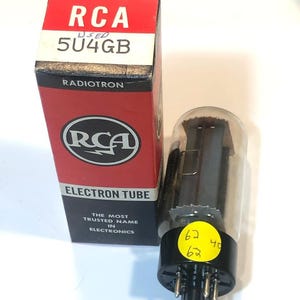 Vintage RCA 5U4GB Electron Radio Amplifier Vacuum Tube in Box TV-7 Tested B25