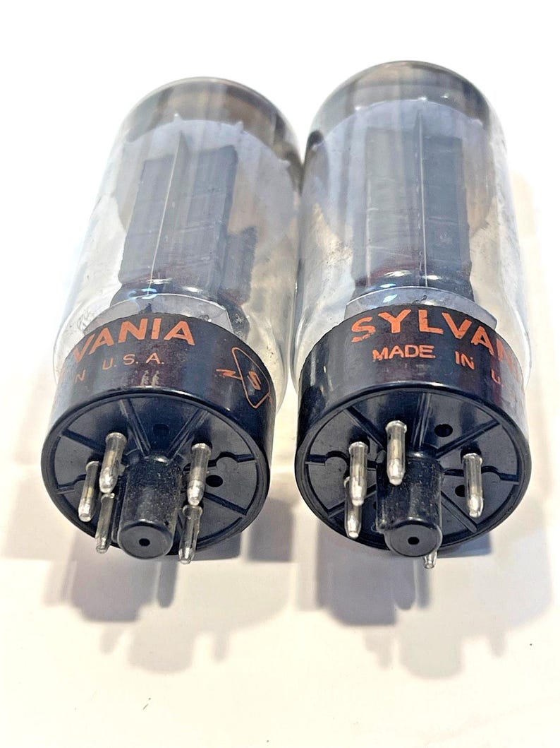 Sylvania 5U4 BG Electron Rectifier Amplifier Radio Vacuum Tubes TV-7 ...