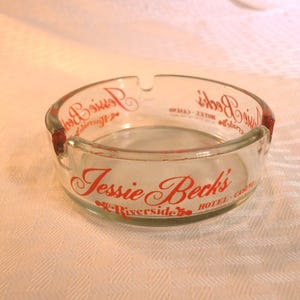 Vintage Jessie Beck&#39;s Riverside Casino Hotel Glass Ashtray Trinket Dish Lot 238