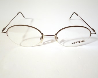 Eyetel Italy Designer Eyeglass Half Frames Casey Gunmetal   52-22 140 Lot 880
