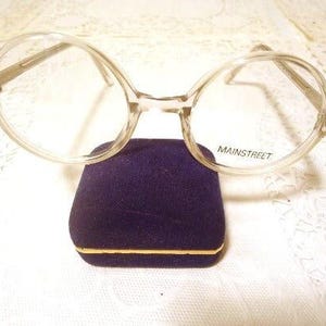 Mainstreet Eyeglass Frames Crystal Clear Round 46 18 140 Lot 328 Vintage