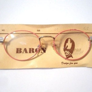 Lot of 25 Pairs Baron Eyeglass Frames Pink Vintage 46-18 135