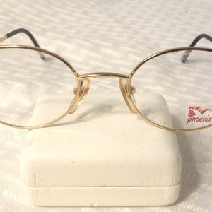 Ambassador Phoenix Italy Eyeglass Frames Gold Black LF 275 48-20 135 Lot p5
