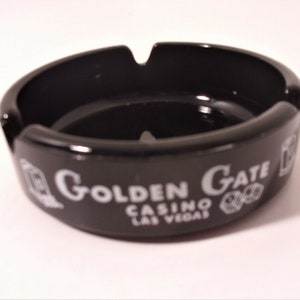 Vintage Golden Gate Casino Advertising Ashtray Trinket Tray Jewelry Coaster L132