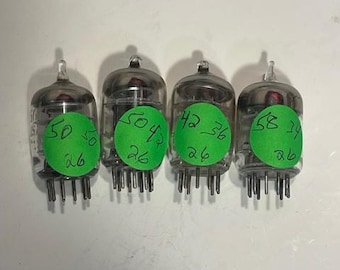 4 tubos de vacío para radio amplificadores electrónicos 5670 Raytheon Sylvania TV-7 probados