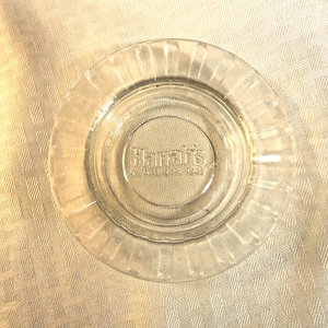 Vintage Harrah;s Hotel Casino Reno Nevada Glass Ashtray Trinket Dish Lot 219