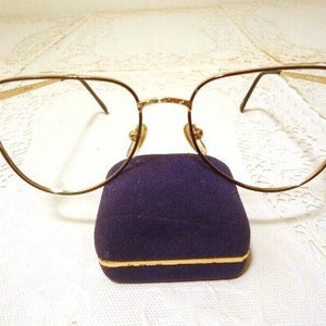 Vintage Large Eyeglass Frames Baron A6028 Gold Black Retro  52 18 145 Lot 465