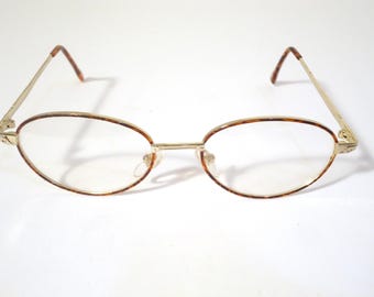 Metal Eyeglass Frames Model M98216 Gold Demi Amber 49-19 140 Lot 907