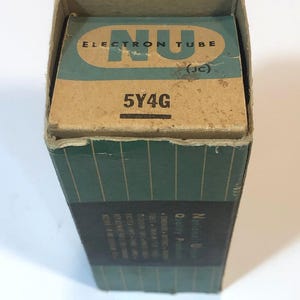 Vintage NU 5Y4G Electron Radio Amplifier Vacuum Tube TV-7 Tested B26