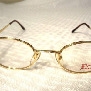 Ambassador Phoenix Italy Eyeglass Frames Gold Black LF 275 48-20 135 Lot p5