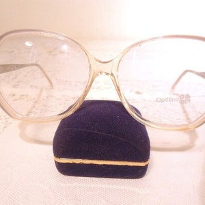 Vintage Oversized Optiline Eyeglass Frames Clear Lavender 57-15 145 Lot 777