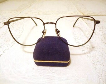 Vintage Large Eyeglass Frames Baron A6028 Gunmetal Retro  52 18 145 Lot 469