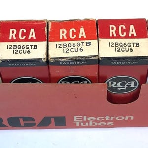 Sleeve of 4 NOS RCA 12BQ6GTB Amplifier Electron Vacuum Tubes TV-7 Tested T185