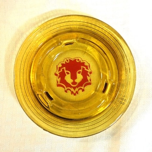 Vintage Red Lion Hotel Casino Glass Ashtray Trinket Dish Lot 207