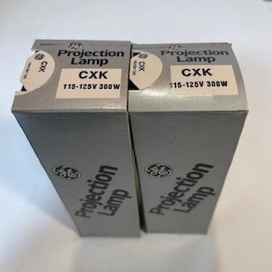 2 (Pair) NOS GE CXK Projection Lamp Bulb 115-125V 300W