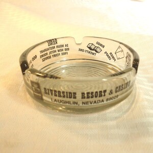Vintage Riverside Resort Casino Laughlin Nev. Glass Ashtray Trinket Dish Lot 235