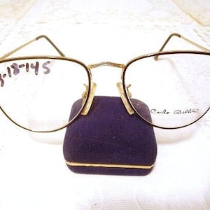 Carlo Bellini Designer Eyeglass Frames Black Gold 53 18 145 Lot 316 Vintage