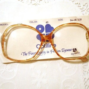 Vintage Oversized Optiline Eyeglass Frames 5040 Pearl Tortoise 54/18 135 Lot 745
