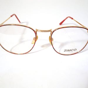 Zimco U.S.A. Montures de lunettes Galant Gold Red 51-20 140 Lot 976