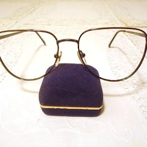 Vintage Large Eyeglass Frames Baron A6028 Gunmetal Retro  50 18 140 Lot 470