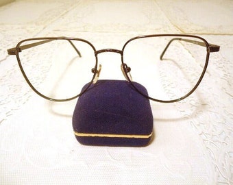 Vintage Large Eyeglass Frames Baron A6028 Gunmetal Retro  50 18 140 Lot 470